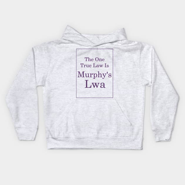 Murphy's Lwa (Purple Text) Kids Hoodie by TimH